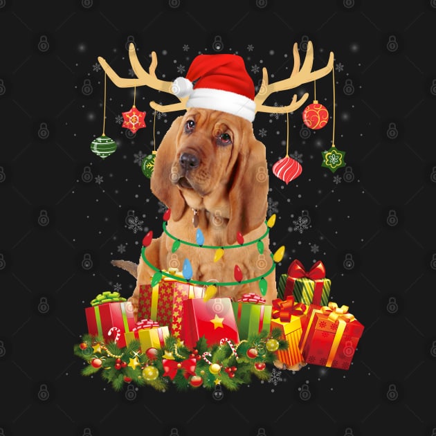 Bloodhound Christmas Gift t-shirt Dog Lover Christmas Gift by CoolTees