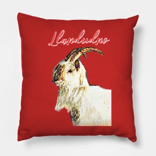 LLANDUDNO GREAT ORME GOAT RED Pillow