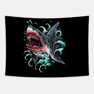 Shark attack Tapestry