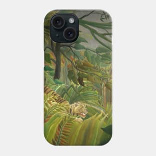 Henri Rousseau Tiger in a Tropical Storm (Surprised!) Phone Case