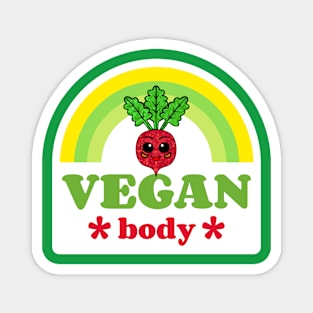 Body By Vegan Plant Based Diet Magnet