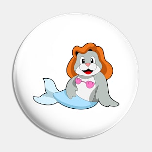 Seal Mermaid Pin