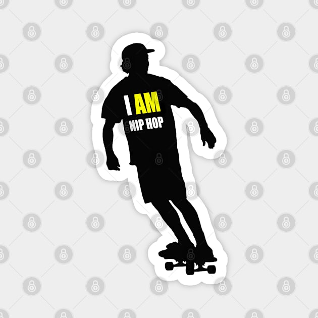 IAHH-SILHOUETTE-SKATEBOARDER-MALE Magnet by DodgertonSkillhause