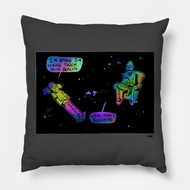 Losing touch with reality Pillow by neilkohney