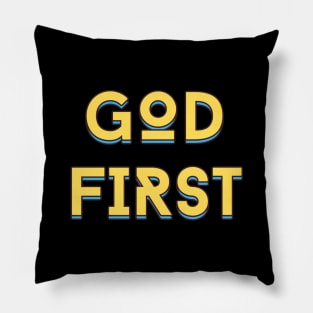 God First | Christian Typography Pillow