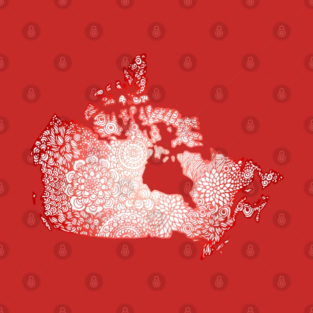 Mandala Map of Canada by julieerindesigns