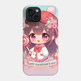 Kawaii Valentine's Day Girl Phone Case