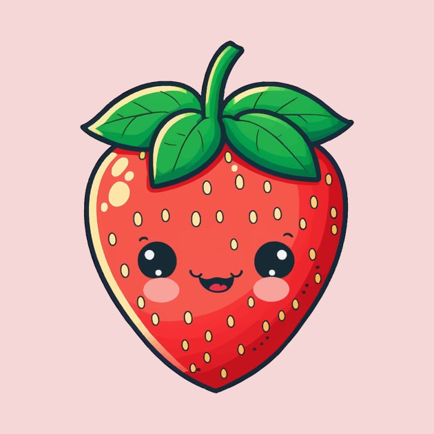 Cute Kawaii Strawberry Fruit Grower Farm by Foxxy Merch