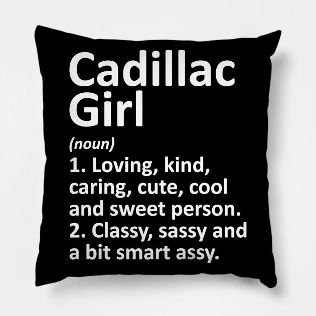 CADILLAC GIRL MICHIGAN  City Home Roots Pillow by luckyboystudio