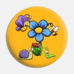 Cute Cartoon Insects Pin