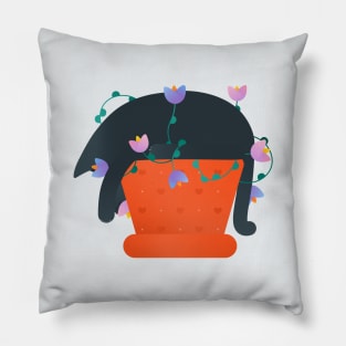 Purrty Flowers Pillow