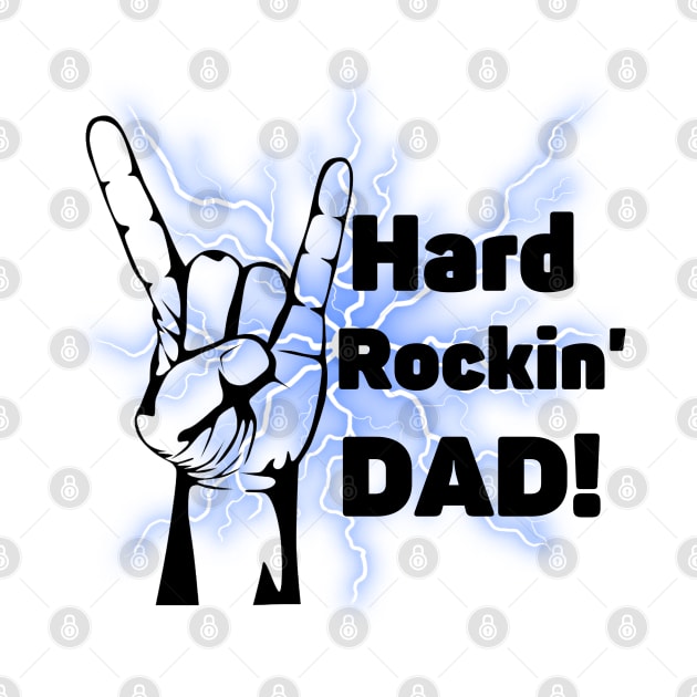 Hard Rockin' Dad - Horns Up by FourMutts