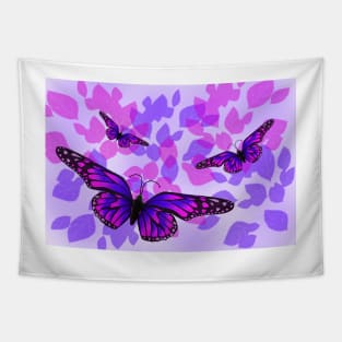 Purple Butterflies Tapestry