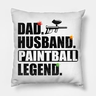 Funny Paintball Dad Husband Legend Paintball Father's Day Pillow