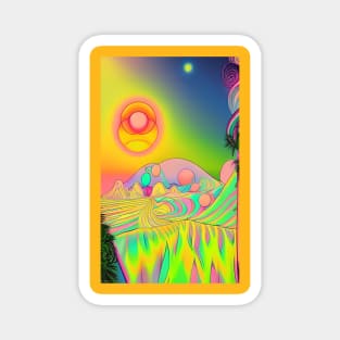 Trippy Landscape Magnet