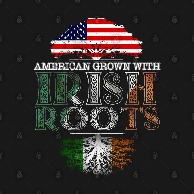 Vintage Proud American Grown With Irish Roots - Gift St Patricks Day Irish by giftideas