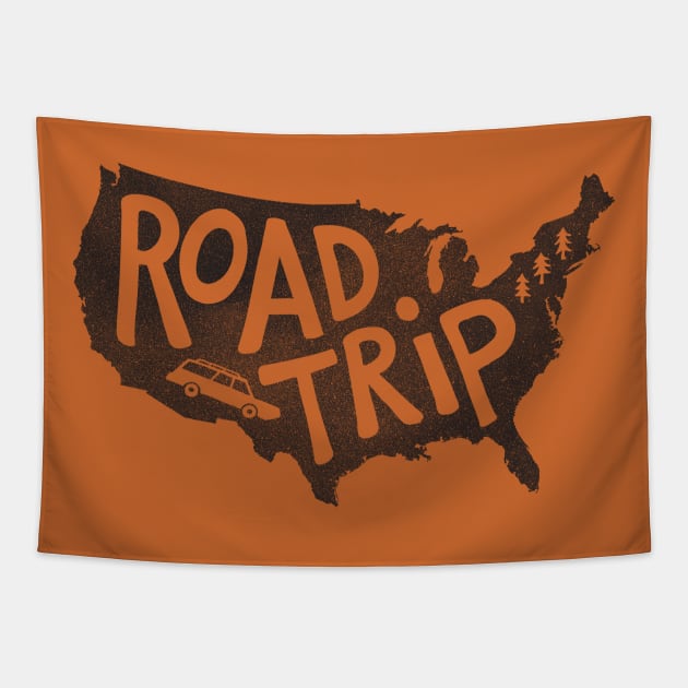 Road Trip USA Tapestry by cabinsupply