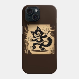 Funny Vintage illustration of Felix The Cat Phone Case