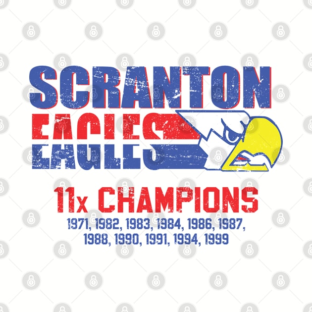 Distressed Scranton Eagles Championships by Tee Arcade