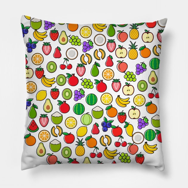 Heart Fruit Pillow by Dark_Ink