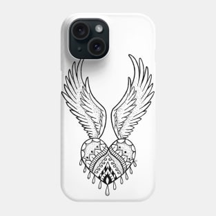 Winged Heart Mandala Phone Case