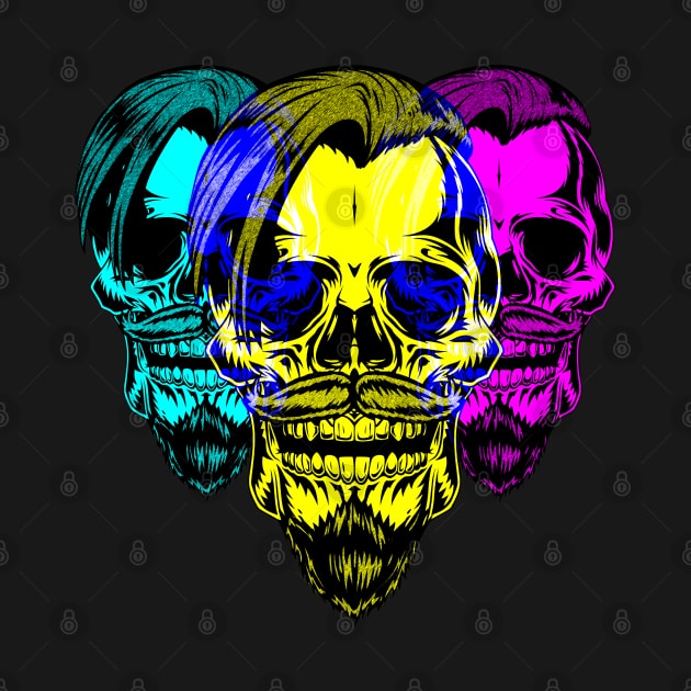 Tri-Portrait Skull - DS2 by SimSang
