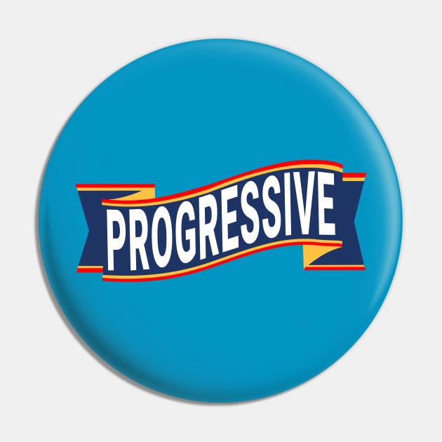 Progressive Liberal Democrat Banner Logo Pin by MMROB