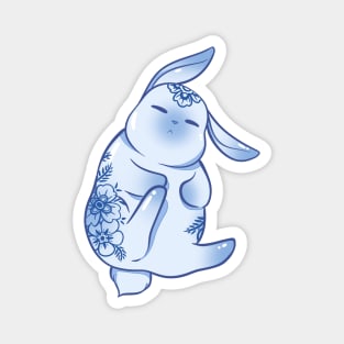 Porcelain Bunny Sleeping Cute Magnet