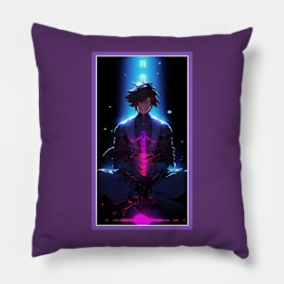 Anime Hero Power Meditation | Quality Anime Artwork | Anime Power Energy Meditation |  Manga Anime Art Pillow