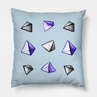 Geometric Watercolor Pyramid Pattern Pillow