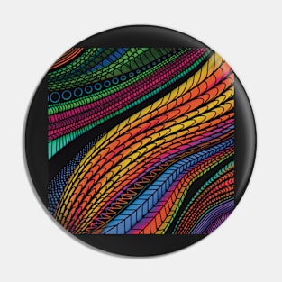 Rainbow Zentangles Pin