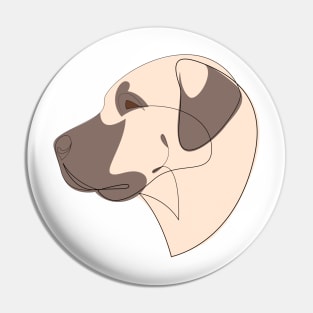 Anatolian Shepherd Dog - continuous line Pin