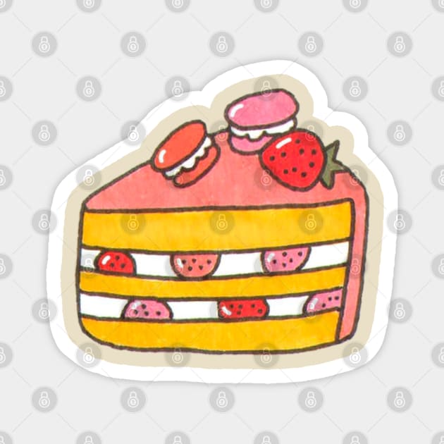 Strawberry cake///Drawing for fans Magnet by MisterPumpkin