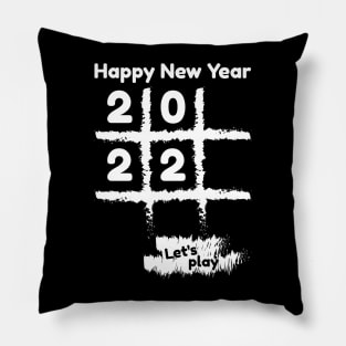 new year 2022 tic tac toe Pillow