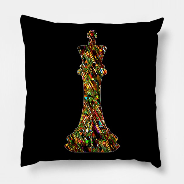 Chess Piece - The King 2 Pillow by The Black Panther