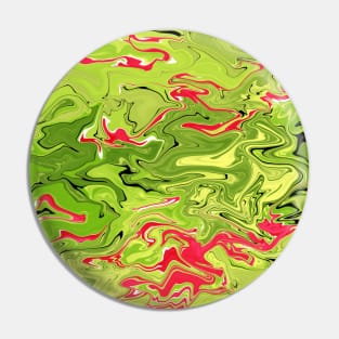 Lime green and red liquid marble texture Pin