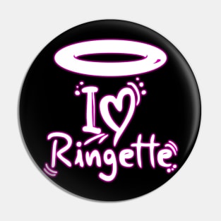 I Heart Ringette Pin