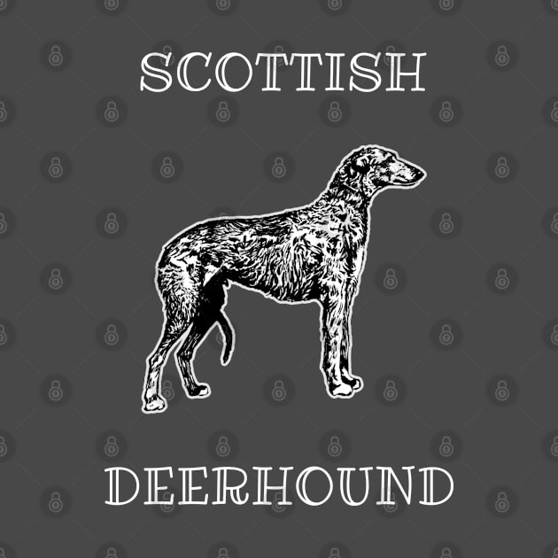 Cute Scottish Deerhound Dogs Pet Owners by egcreations