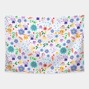 Flowers Pattern Colorful Tapestry