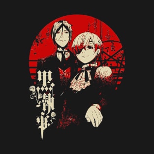 Black butler Sebastian michaelis  Ciel phantomhive Vintage T-Shirt