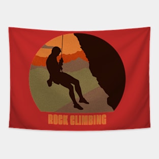 Climber hanging on the wall Tapestry