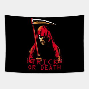 Trick or Death Halloween Retro Pixel art Tapestry