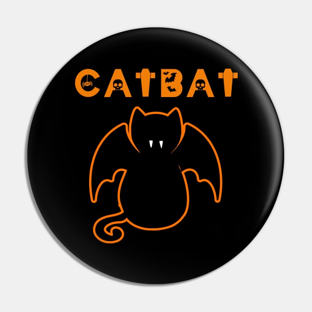 Funny Gifts for Halloween CatBat Pin by MARKBAY Shop