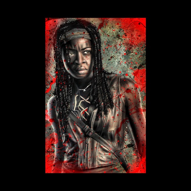 Michonne Red by EvoComicsInc