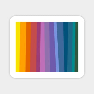 Abstract Rainbow Stripes Magnet