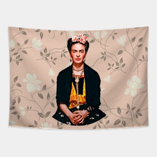 Frida Kahlo - The Rose Flower of Feminism Tapestry