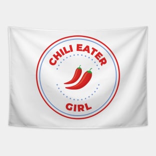 Chili eater girl logo Tapestry