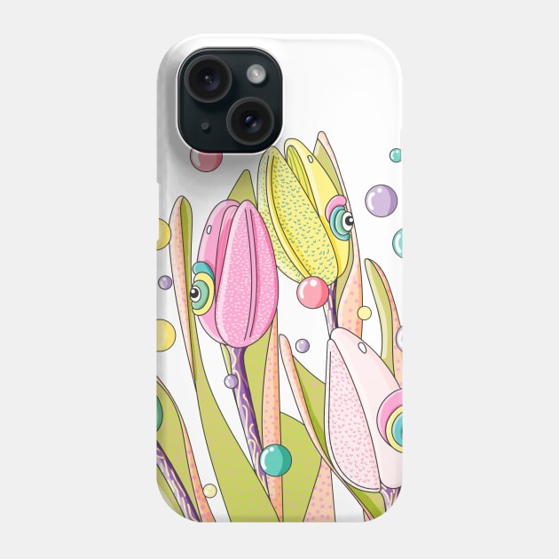 Colorful Tulips Phone Case by LaP shop