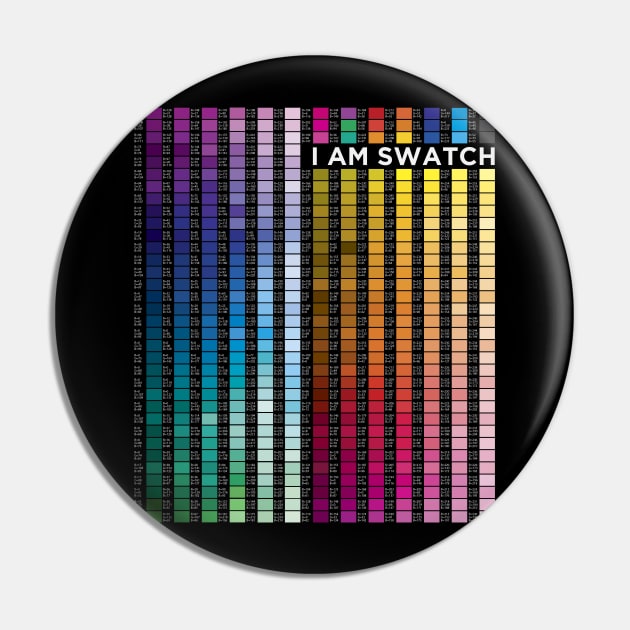 I Am Swatch - RGB Color Spectrum Swatch Pin by VintCam