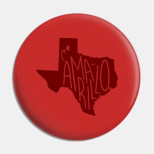 Amarillo, Texas (Red Ink) Pin